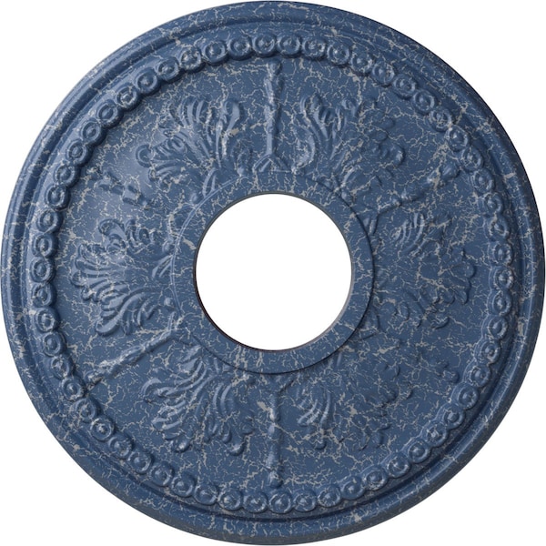Ekena Millwork Tirana Ceiling Medallion (Canopies up to 4 3/4"), 13 7/8"OD x 3 3/4"ID x 1 1/4"P, Americana Crackle CM13TIAMC - main